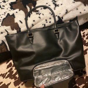Black vegan leather